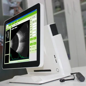 The Ophthalmic Ultrasound Scanner: Vsono-OP1 provides A/B Scan with normal, vitreous body enhancement, retina observation mode, mainly used for diagnosis of intraocular diseases, display the location, shape range of the focus of infection and the relationship with the surrounding tissue. Can be diagnosed with vitreous opacity, retinal detachment, eye base tumors, etc. eye diseases. A scan is used to measure anterior chamber depth, lens thickness, axial length, calculate diopter of implant IOL as well.