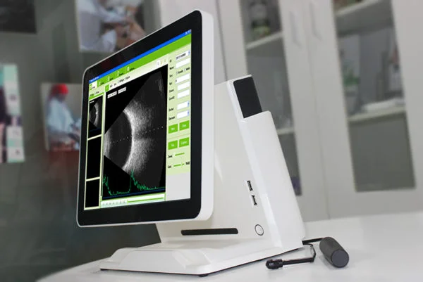The Ophthalmic Ultrasound Scanner: Vsono-OP1 provides A/B Scan with normal, vitreous body enhancement, retina observation mode, mainly used for diagnosis of intraocular diseases, display the location, shape range of the focus of infection and the relationship with the surrounding tissue. Can be diagnosed with vitreous opacity, retinal detachment, eye base tumors, etc. eye diseases. A scan is used to measure anterior chamber depth, lens thickness, axial length, calculate diopter of implant IOL as well.